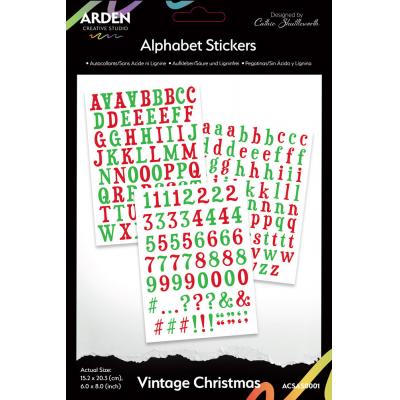 Arden Creative Studio Vintage Christmas - Alphabet Stickers