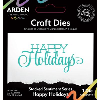 Arden Creative Studio Season Of Joy Craft Die - Stacked Happy Holidays