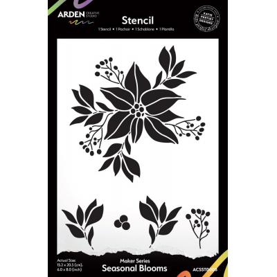 Arden Creative Studio Season Of Joy Stencil - Seasonal Blooms