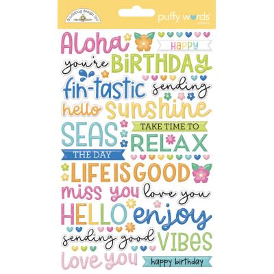 Doodlebug Design Summer Fun - Puffy Words Stickers