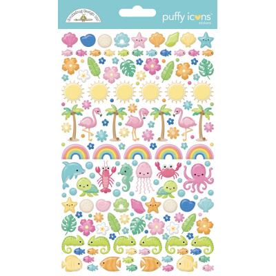 Doodlebug Design Summer Fun - Puffy Icons Stickers