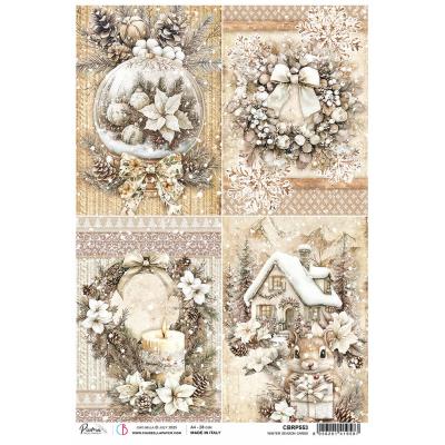 Ciao Bella Winter Season Rice Paper - A Winter Season Cards