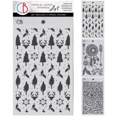 Ciao Bella Forest Tales Stencil Mix - Triple Layer Set