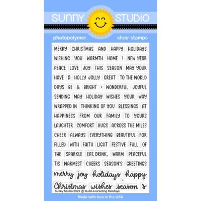 Sunny Studios Stempel - Build-a-Greeting Holidays
