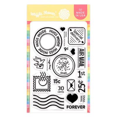 Waffle Flower Stempel - Nesting Postage Collage
