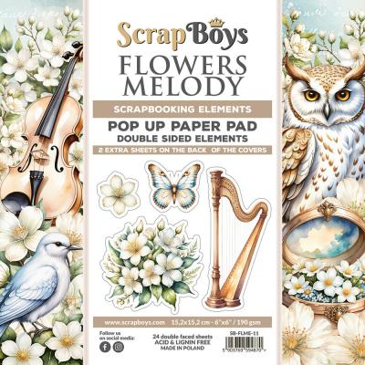 ScrapBoys Flowers Melody - Pop Up Paper Pad