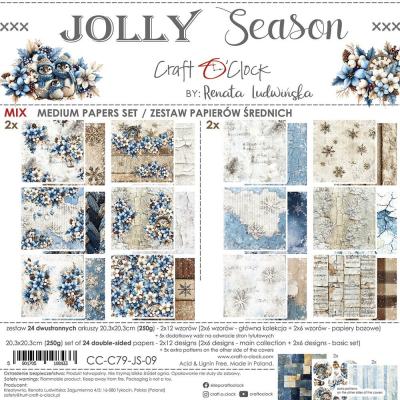 Craft O'Clock Jolly Season - Medium Papers Set
