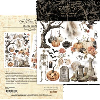 Graphic 45 Ghostly Greetings - Rub-on Transfers