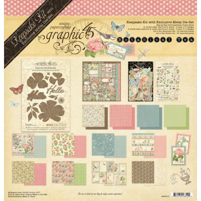 Graphic 45 Botanical Tea - Keepsake Kit with Exclusive Metal Die