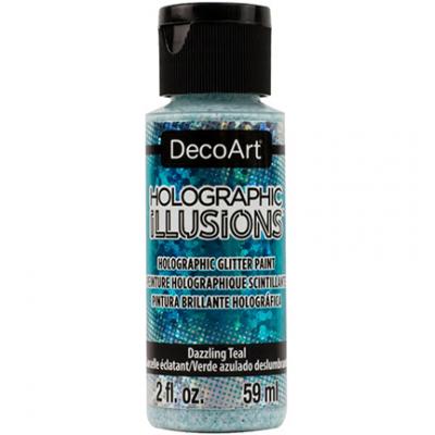 Deco Art Holographic Illusions - Dazzling Teal