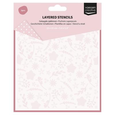 Vaessen Creative Stencil - Blumen & Sterne