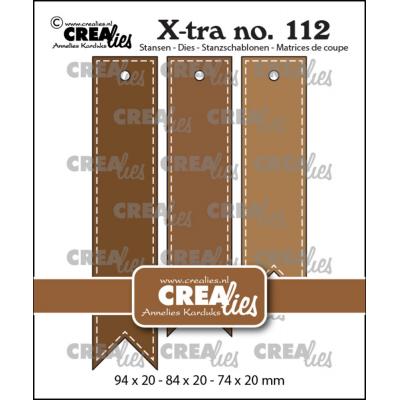 Crealies Cutting Dies - Fishtail Tags with Stitchline
