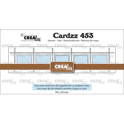 Crealies Cutting Dies - Postage Stamp Strip XL 5x Horizontal Rectangles