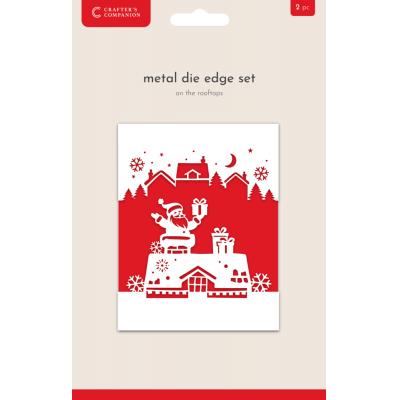 Crafter's Companion Christmas Metal Die Edge Set - On The Rooftops
