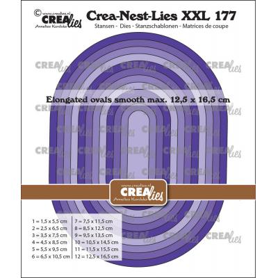 Crealies Cutting Dies - Elongated Ovals Smooth