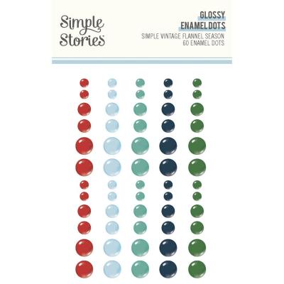 Simple Stories Simple Vintage Flannel Season - Glossy Enamel Dots
