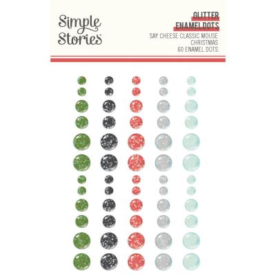 Simple Stories Say Cheese Classic Mouse Christmas - Glitter Enamel Dots