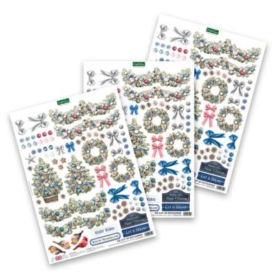Katy Sue Designs 3D Die-Cut Decoupage - Christmas Floral Winter
