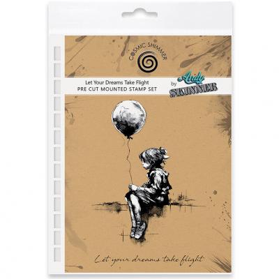 Katy Sue Designs Andy Skinner Pre Cut Rubber Stamps - Let Your Dreams Take Flight