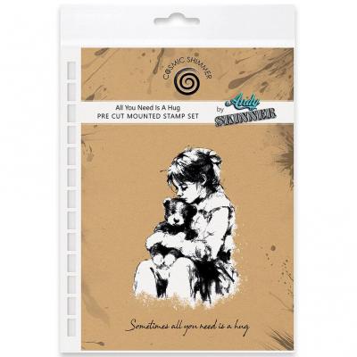 Katy Sue Designs Andy Skinner Pre Cut Rubber Stamps - All You Need Is A Hug