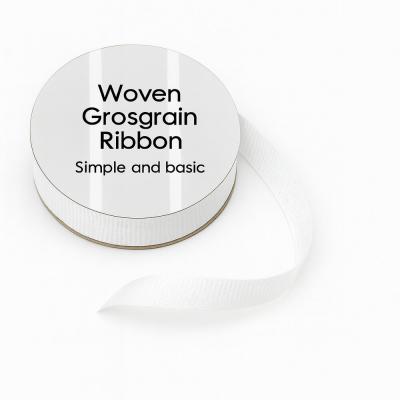 Simple and Basic Grosgrain Ribbon - White