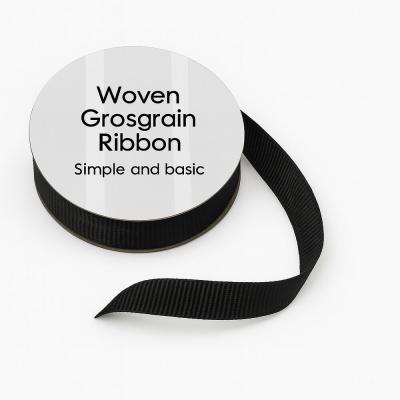 Simple and Basic Grosgrain Ribbon - Black