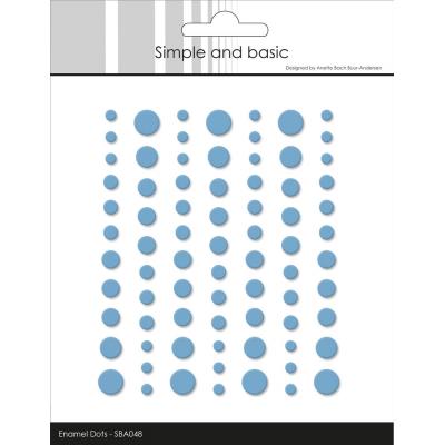 Simple and Basic Matte Enamel Dots - Blue
