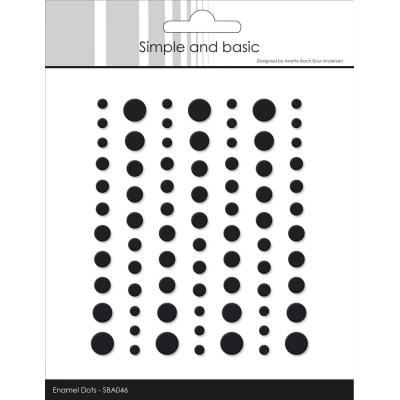 Simple and Basic Matte Enamel Dots - Black