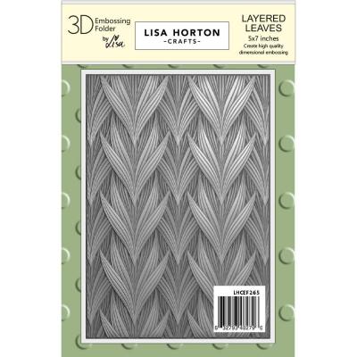 Lisa Horton Crafts 3D Embossing Folder - Layered Leaves