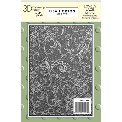 Lisa Horton Crafts 3D Embossing Folder - Lovely Lace