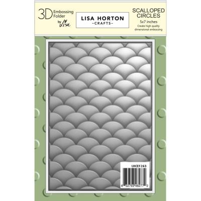 Lisa Horton Crafts 3D Embossing Folder - Scalloped Circles