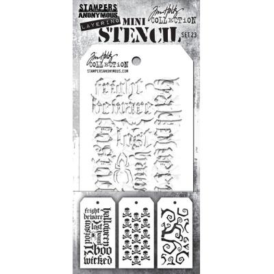 Stampers Anonymous Tim Holtz Mini Stencil Set #23