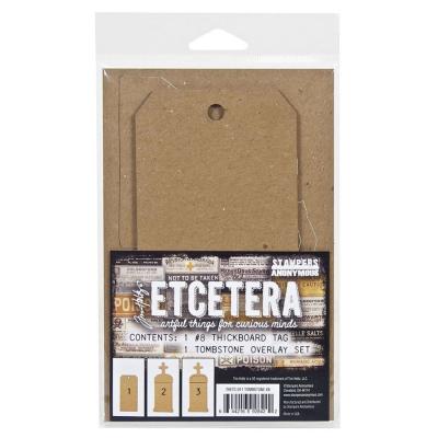 Stampers Anonymous Tim Holtz Etcetera Chipboard - Tombstone #8