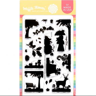 Waffle Flower Postage Collage Autumn Sunset Stempel