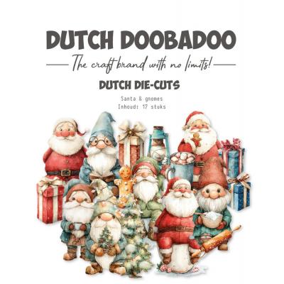 Dutch Doobadoo Merry And Bright - Santa & Gnomes