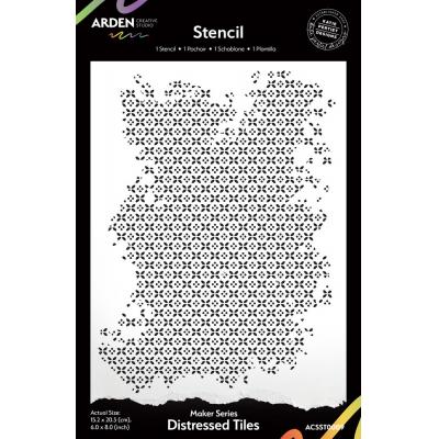 Arden Creative Studio Laurel Grove Stencil - Distressed Tiles
