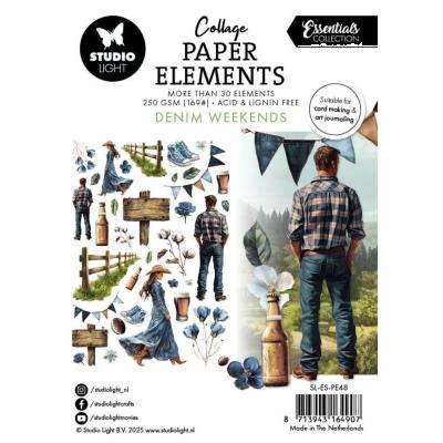 StudioLight Collage Paper Elements - Denim Weekends