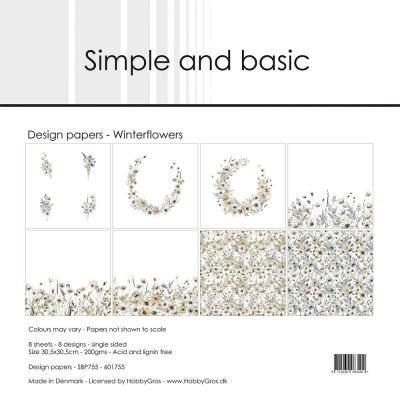 Simple and Basic Paper Pad - Winterflowers