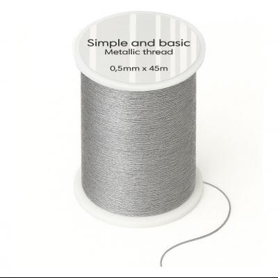 Simple and Basic Metallic Thread Silver