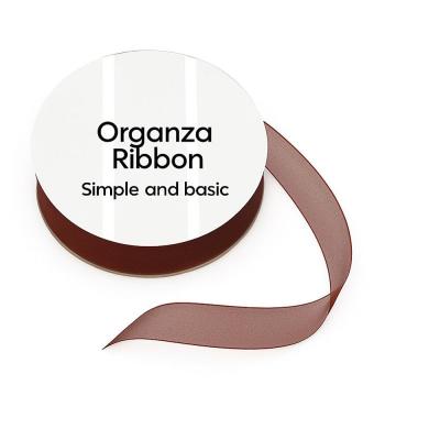 Simple and Basic Organza Ribbon - Rusty Brown