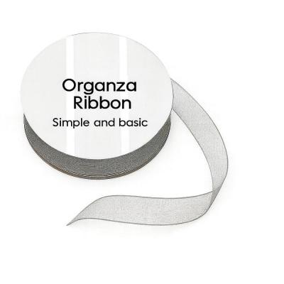 Simple and Basic Organza Ribbon - Grey