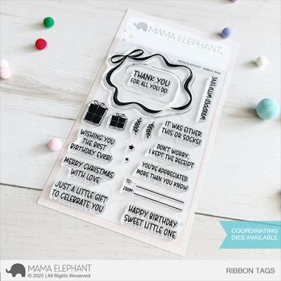 Mama Elephant Stempel - Ribbon Tags