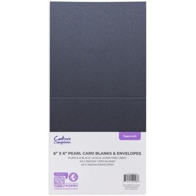 Crafter's Companion Pearl Cards & Envelopes - Purple & Black