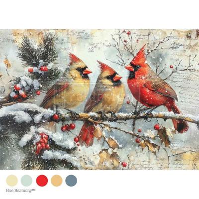 Prima Marketing Re-Design Decoupage Fiber - Crimson Noel