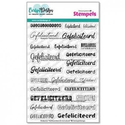 CarlijnDesign Stempel - Gefeliciteerd Variaties (NL)