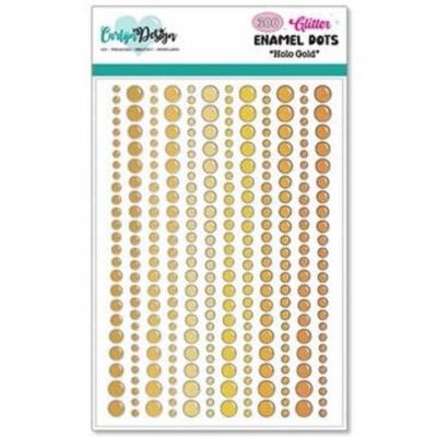CarlijnDesign Glitter Enamel Dots - Holo Gold