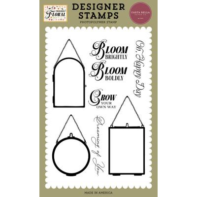 Carta Bella Pressed Floral Stempel - Hanging Frames And Phrases