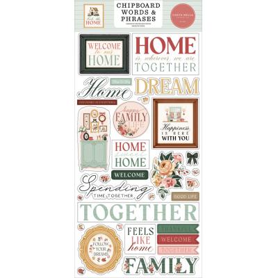 Carta Bella Feels Like Home - Chipboard Words & Phrases