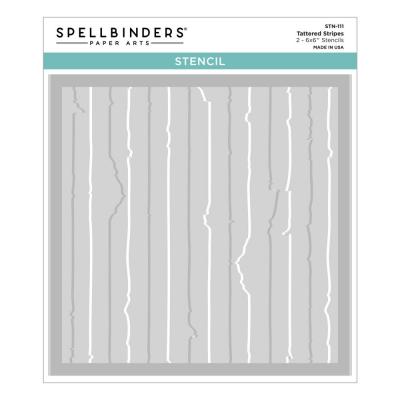 Spellbinders Stencil - Tattered Stripes