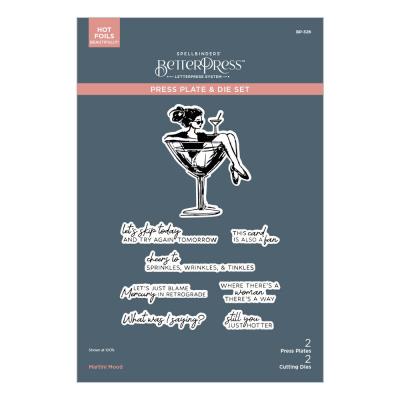 Spellbinders Press Plates & Die Set - Martini Mood